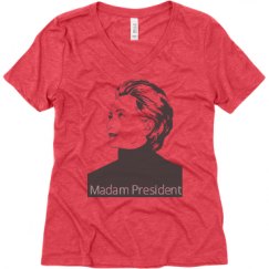 Ladies Relaxed Fit Super Soft Triblend V-Neck Tee