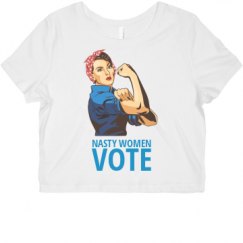 Ladies Slim Fit Crop Top Tee