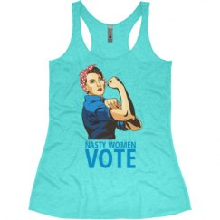 Ladies Slim Fit Super Soft Racerback Triblend Tank