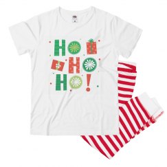 Funny Christmas pajamas say Ho Ho Ho for youth