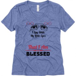 Ladies Relaxed Fit Super Soft Triblend V-Neck Tee