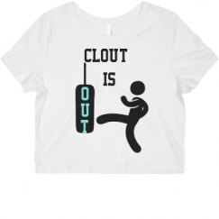 Ladies Slim Fit Crop Top Tee