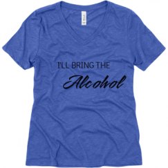 Ladies Relaxed Fit Super Soft Triblend V-Neck Tee