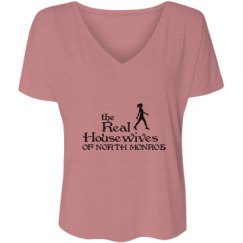 Ladies Flowy Slouchy V-Neck Tee