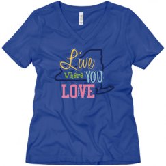 Ladies Relaxed Fit V-Neck Tee