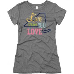 Ladies Slim Fit Super Soft Triblend Tee