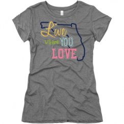 Ladies Slim Fit Super Soft Triblend Tee