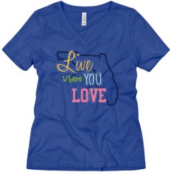 Ladies Relaxed Fit V-Neck Tee