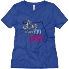 Ladies Relaxed Fit V-Neck Tee