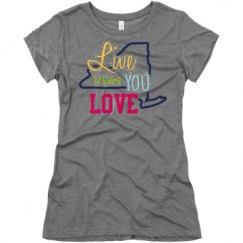 Ladies Slim Fit Super Soft Triblend Tee