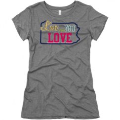 Ladies Slim Fit Super Soft Triblend Tee