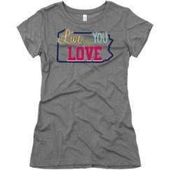 Ladies Slim Fit Super Soft Triblend Tee