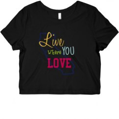 Ladies Slim Fit Crop Top Tee