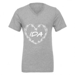 Unisex CVC Jersey V-Neck T-Shirt