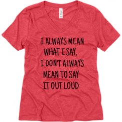 Ladies Relaxed Fit Super Soft Triblend V-Neck Tee