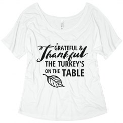 Grateful & Thankful The Turkey's On The Table