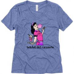 Ladies Relaxed Fit Super Soft Triblend V-Neck Tee