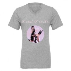 Unisex CVC Jersey V-Neck T-Shirt