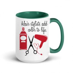 15oz Ceramic Mug with Color Inside