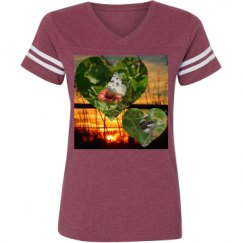 Ladies Relaxed Fit Vintage Sports Tee