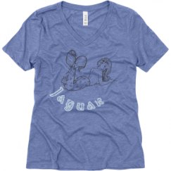 Ladies Relaxed Fit Super Soft Triblend V-Neck Tee
