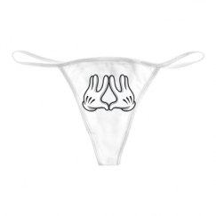 Basic White Thong Underwear