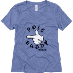 Ladies Relaxed Fit Super Soft Triblend V-Neck Tee