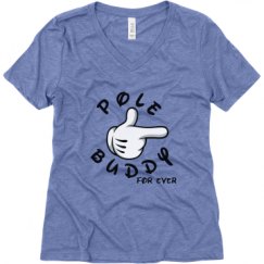 Ladies Relaxed Fit Super Soft Triblend V-Neck Tee