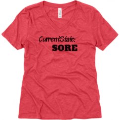 Ladies Relaxed Fit Super Soft Triblend V-Neck Tee