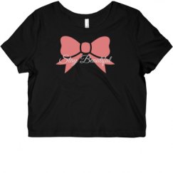 Ladies Slim Fit Crop Top Tee