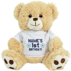 Custom Name First Birthday Bear