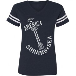 Ladies Relaxed Fit Vintage Sports Tee