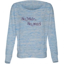 Ladies Flowy Long Sleeve Off The Shoulder Tee