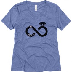 Ladies Relaxed Fit Super Soft Triblend V-Neck Tee