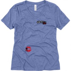 Ladies Relaxed Fit Super Soft Triblend V-Neck Tee