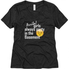 Ladies Relaxed Fit Super Soft Triblend V-Neck Tee