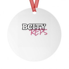 Metal Round Christmas Ornament