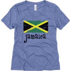 Ladies Relaxed Fit Super Soft Triblend V-Neck Tee