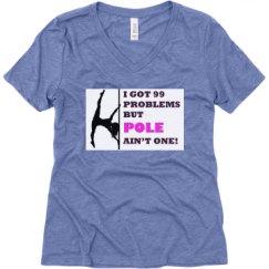 Ladies Relaxed Fit Super Soft Triblend V-Neck Tee