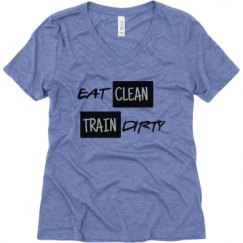 Ladies Relaxed Fit Super Soft Triblend V-Neck Tee