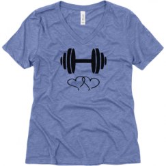 Ladies Relaxed Fit Super Soft Triblend V-Neck Tee