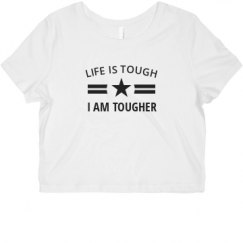 Ladies Slim Fit Crop Top Tee