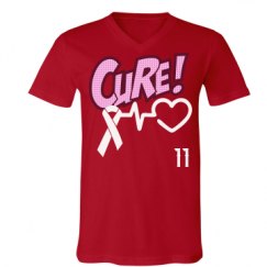 Unisex V-Neck Jersey Tee