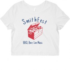 Ladies Slim Fit Crop Top Tee