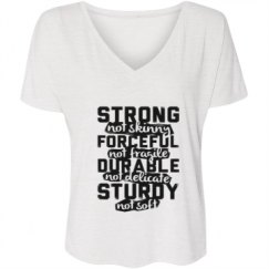Ladies Flowy Slouchy V-Neck Tee
