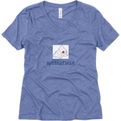 Ladies Relaxed Fit Super Soft Triblend V-Neck Tee