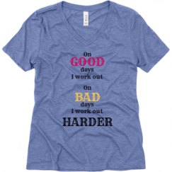 Ladies Relaxed Fit Super Soft Triblend V-Neck Tee