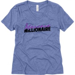 Ladies Relaxed Fit Super Soft Triblend V-Neck Tee