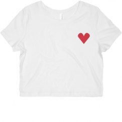 Ladies Slim Fit Crop Top Tee