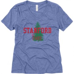 Ladies Relaxed Fit Super Soft Triblend V-Neck Tee